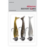 3ks - Sada Nástrah Korum Snapper Buoyant Gonks Natural 6cm 3ks - Sada Nástrah Korum Snapper Buoyant Gonks Natural 6cm