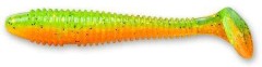 4kom - Gumena Mamac Crazy Fish Vibro Fat 10cm 8,4gr 5D Narančasto-Zelena