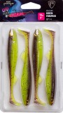 4kom - Gumeni Mamac Rage Ultra UV Slick Shad Single Colour Packs 11cm Green Pumpkin