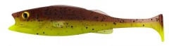 4ks - Gumová Nástraha LMAB Kofi Perch Shad 11cm 10gr Green Pumpkin Chartreuse