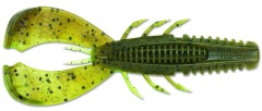 4ks - Gumová Nástraha Rapala Crushcity Cleanup Craw 3 Green Pumpkin Chartreuse Pepper