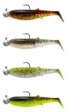 4ks - Gumová Nástraha Savage Gear Cannibal Shad 6,8cm 3g Clear Water Mix