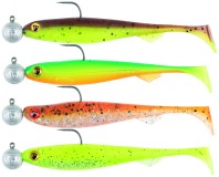4ks - Sada Nástrah Rage Slick Shad UV Loaded Head 11cm 10g