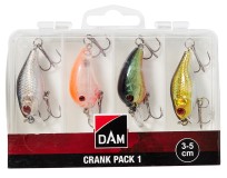 4ks - Sada woblerů DAM Crank Pack Inc. Box 3-5cm Assorted