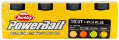 4ks - Těsto Berkley PowerBait Trout Bait Assortment 4 Pack