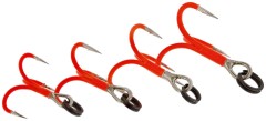 4ks - Trojhačci Westin Rigged Trout Treble Hooks Veličina 12 UV narančasta