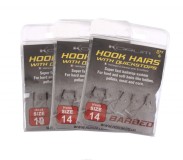 5kom - Udica Korum Hook Hairs With Quickstops Barbed s Očicom