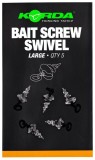5kom - Vrtilica S Vijkom Korda Micro Ring Swivel Bait Screw Medium