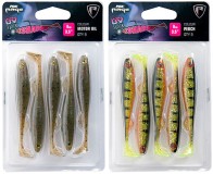 5ks - Gumena Mamac Fox Rage Ultra UV Slick Shad Jednobojni Paketi 9cm