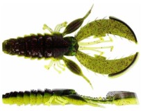 5ks - Gumová Nástraha Westin CreCraw Creaturebait 8,5cm 7gr Black/Chartreuse