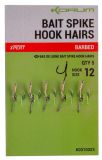 5ks - Háčik Korum Bait Spike Hook Hairs Barbed Veľkosť 12