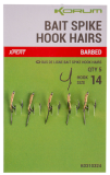 5ks - Háčik Korum Bait Spike Hook Hairs Barbed Veľkosť 14