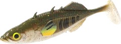 5ks - Nástraha Mikado Real Fish Stickleback 8cm Green Pumpkin