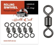 5ks - Pevnostný obratlík Hell-Cat Power Rolling Swivel Veľkosť 1/0/60kg