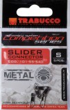 5ks - Průběžný Závěs s Karabinkou Trabucco Slider Connector Velikost S