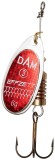 5ks Rotační Třpytka DAM EFFZETT Standard Spinner Velikost 6 Reflex Red Hmotnost 20gr