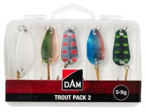 5ks - Trblietka DAM Trout Pack Box 5-9g Assorted