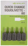 5ks - Záťaž Korum Quick Change Squolivettes 6gr