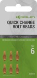 6 kom - Perlice Korum Smokescreen Quick Change Bolt Beads