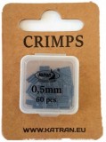 60ks - Krimpy Katran Náhradné Svorky Crimps 0,50mm 60ks - Krimpy Katran Náhradné Svorky Crimps 0,50mm
