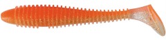 6kom - Gumeni Mamac Keitech FAT Swing Impact 3,8" 9,6cm 8,5gr Orange Flash