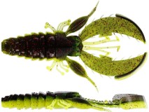 6kom - Gumeni Mamac Westin CreCraw Creaturebait 6,5cm 4gr Black/Chartreuse