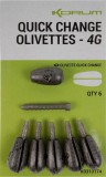 6kom - Olovo Korum Quick Change Olivettes 6gr