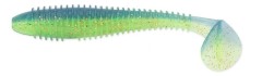6ks - Gumová Nástraha Keitech FAT Swing Impact 3,8" 9,6cm 8,5gr Lime/Blue