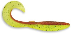 6ks - Gumová Nástraha Rapala Crushcity Curl 4 11,6cm 7,6gr Motor Oil Chartreuse