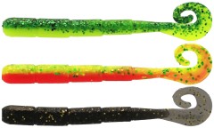 6ks - Gumová Nástraha Westin Ned Worm Curltail 5cm 0,5g DARK WATER MIX