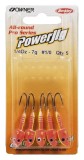 6ks - Jigová Hlavička Berkley PowerJig All-round Pro Velikost 4 2,6g Fluo Orange/Yellow