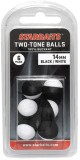 6ks - Plávajúca Gulička Starbaits Two Tone Balls 14mm Čierna/Biela