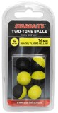 6ks - Plávajúca Gulička Starbaits Two Tone Balls 14mm Čierna/Žltá