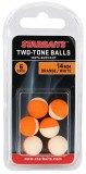 6ks - Plávajúca Gulička Starbaits Two Tone Balls 14mm Oranžová/Biela