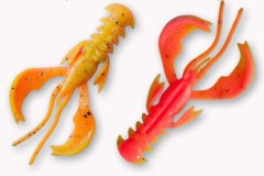 7kom - Gumeni Mamac Crazy Fish Nimble 6,5cm 2,3gr 15D Fire Orange