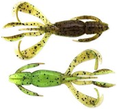 7kom - Gumeni Mamac Keitech Crazy Flapper 3,6" 9,1cm 6,6gr Green Pumpkin / Chartreuse