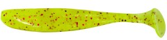 7kom - Gumeni Mamac Keitech Easy Shiner 4" 10,2cm 5,5gr Chartreuse Red Flake