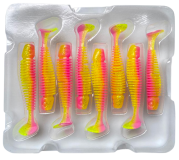 8kom - Gumena Mamac Gunki Tipsy SXL ITB 7,6cm 3,8gr Pink Chart