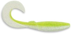 8kom - Gumena Mamac Rapala Crushcity Curl 3 9,2cm 4gr Chartreuse White Flash