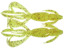 8kom - Gumeni Mamac Keitech Crazy Flapper 2,8" 7,1cm 3,4gr Chartreuse Red Flake