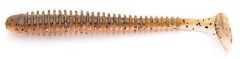 8kom - Gumeni Mamac Keitech Swing Impact 4" 10,2cm 4,6gr Green Pumpkin Fire