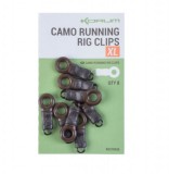 8kom - Kopče za olovo Korum Camo Runnig Rig Clips