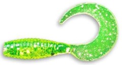 8ks - Gumová Nástraha Crazy Fish Angry Spin 2,5cm 0,22gr 54 Green Acid