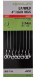 8ks - Hotové Návazce Korum Banded Hair Rigs 4 inch Veľkosť 14lb Sz 8 Barbed