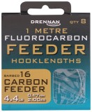 8ks Hotový Návazec Drennan Fluorocarbon Carbon Feeder Vel.16 / 4,4lb