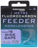 8ks - Hotový Návazec Drennan Fluorocarbon Feeder Wide Gape Vel.16 / 3,3lb