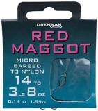 8ks - Hotový Návazec Drennan Red Maggot Velikost 14 / 3lb 8oz