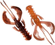 9kom - Gumeni Mamac Crazy Fish Nimble 4cm 1gr 8D Orange Coffee
