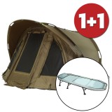 Bivak Giants Fishing Gaube Bivvy 2 Man + Lehátko JRC Defender Levelbed Bivak Giants Fishing Gaube Bivvy 2 Man + Lehátko JRC Defender Levelbed