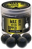 Boilie v Dipu Haldorádó Boilies Dipped Max Motion 20mm Černý kalamár 80g